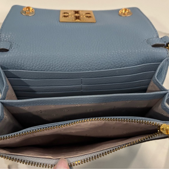 Tory Burch Blue Leather Clutch